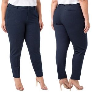 LIVERPOOL Kelsey Stretch Knit Pants Navy Birdseye